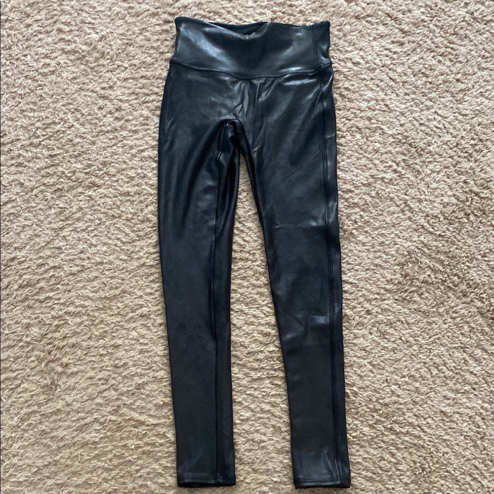 Black Faux Leather Leggings